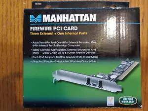 Manhattan FireWire PCI Card, 3 External and 1 Internal Ports (167901) - Picture 1 of 4