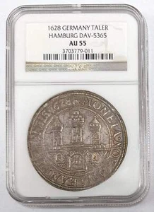 1628 Germany Taler Hamburg Dav 5365 NGC AU 55 - Picture 1 of 3