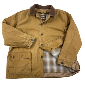 Vintage Levis Jacket Men XXL Brown Barn Chore Field Coat Canvas Corduroy Collar - Photo 1/15