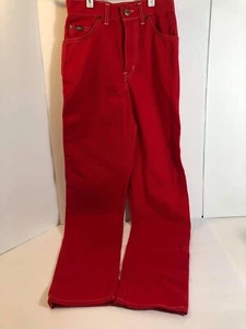 NWT Vintage Chic Kids Red Jeans 14 Slim Cute Jeans Pocket Patch - Picture 1 of 7