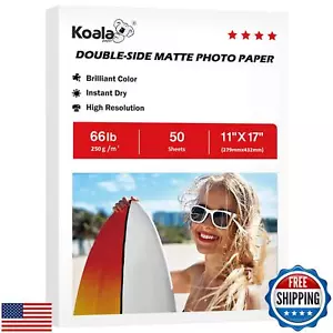 Koala Double Sided Matte Thick Photo Paper 11x17 Inches Heavyweight 50 Sheets - Picture 1 of 5