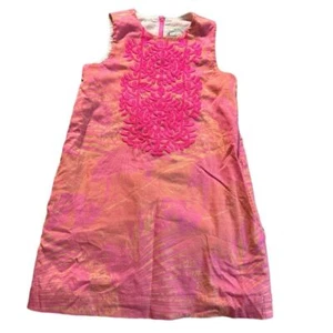 J. Crew Crewcuts Girl’s Pink Floral Tropical Dress Size 6 - Picture 1 of 3