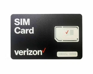 Carte SIM 4G LTE 5G postpayée/prépayée Verizon 3-en-1, taille nano/micro/standard. - Photo 1 sur 3