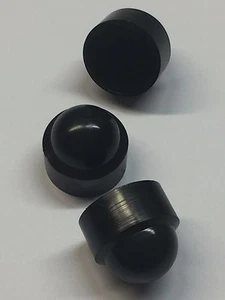 2 x M22 Black Dome Bolt Nut Protection Caps Covers Exposed Hex 32mm Spanner - Picture 1 of 3