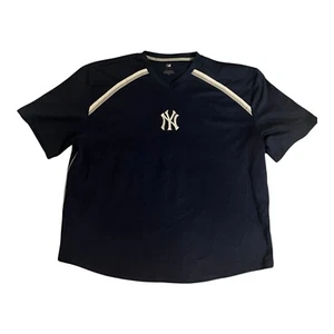 New York Yankees Shirt (ca. 3XL) Trikot MLB Baseball NY ohne Größenlabel Blau - Picture 1 of 7