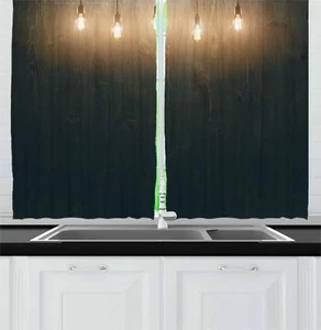Industrial Kitchen Curtains 2 Panel Set Window Drapes 55" X 39" Ambesonne - Picture 1 of 21