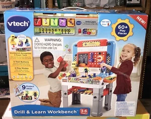 Banco de trabajo VTech Drill & Learn 60+ herramientas/piezas canciones música efectos de sonido ¡TONELADAS MÁS! - Imagen 1 de 6