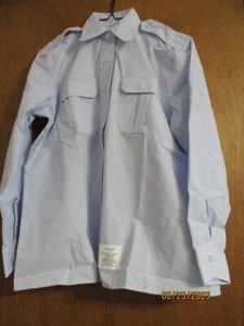 NUEVO/NOS-Camisa Azul Mujer Manga Larga, Talla 13.5" Cuello, 40" Busto, 30/31" Slv - Imagen 1 de 8