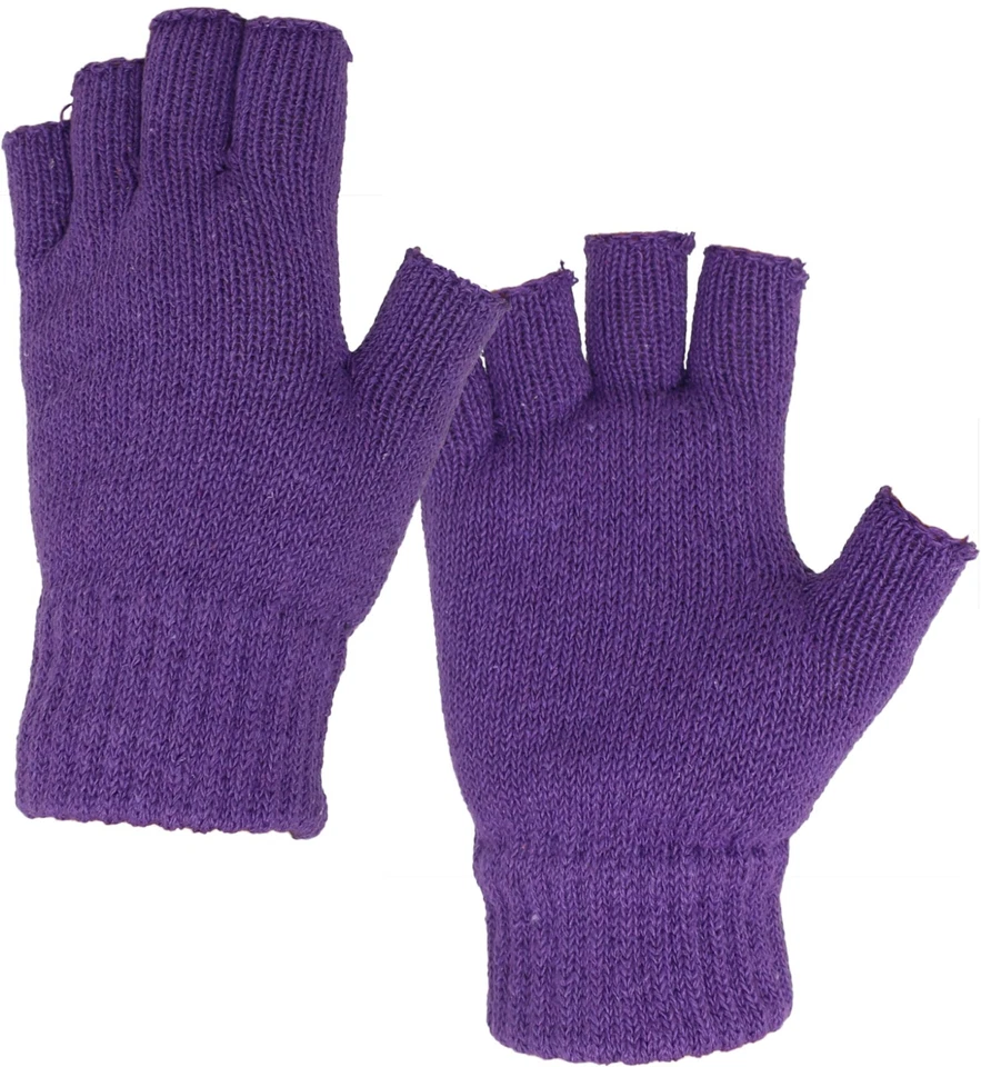 Guantes de invierno unisex básicos tejidos sin dedos Foto 1 de 1