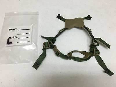 GENTEX ACH #ELMET 4 POINT REPLACEMENT CHIN STRAP WITH HARDWARE L/XL NEW MSA