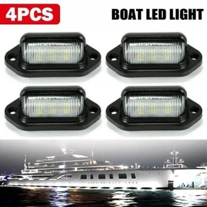 4X ICE White LED Light for Truck Van RV Boat Step Courtesy Stern Transom Lights - Imagen 1 de 6