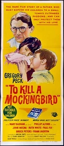 To Kill a Mockingbird ORIGINAL Australian Daybill Film Poster Gregory Peck 1962 - Picture 1 of 7