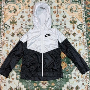 Nike Windrunner Jacke Kinder Gr. L schwarz weiß Full Zip leicht - Bild 1 von 4