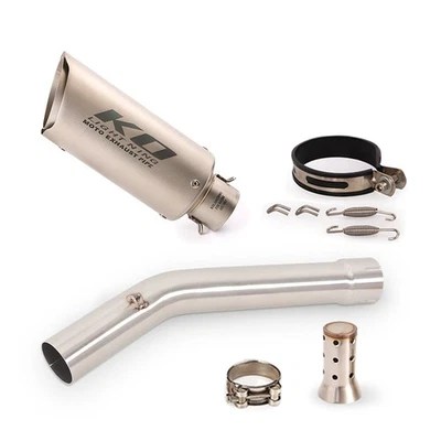 Deslizable para Yamaha YZF R6 1998-2005 puntas de silenciador de escape sistema de tubo de enlace medio Foto 1 de 4