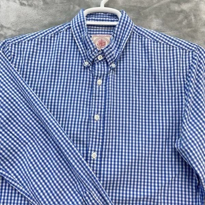 Vintage J Press shirt Mens Medium Check Long Sleeve Button Down 100% Cotton - Picture 1 of 13