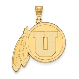 14k Gold LogoArt University of Utah extra großer Anhänger - Bild 1 von 2