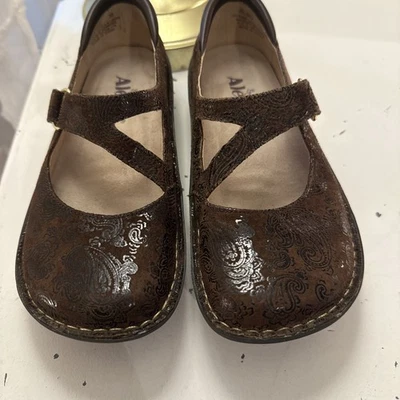 Zapatos cómodos Alegria JIL-562 marrón cuero cachemir Mary Jane talla 36 EU - COMO NUEVOS Foto 1 de 4