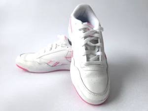 Sneakers stringate Reebok classiche in pelle bianca/rosa 1Y3001 donna taglia 9 - Foto 1 di 15
