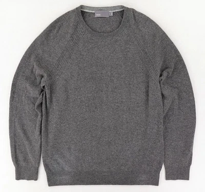 Vince свитер мужской средний серый шерсти кашемир замши локоть патчи пуловер - Изображение 1 из 4