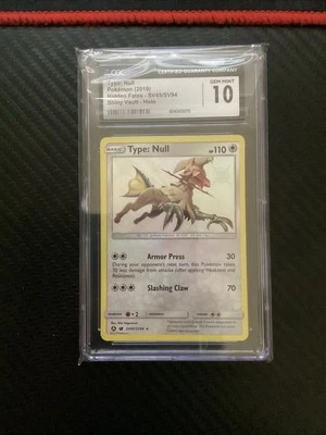 POKEMON CARD TYPE: NULL HOLO 45 HIDDEN FATES #SV45 GRADED CGC 10 GEM MINT SV45 - Image 1 of 2