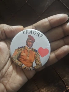 Afrika Widerstand Thomas Sankara Burkina Faso Ibrahim Pinback Button 2 1/2 Zoll - Bild 1 von 2