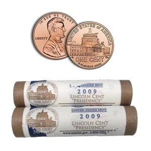 Rollo de centavo Lincoln Presidency 2009 P&D original de Estados Unidos como nuevo envuelto 2 rollos - Imagen 1 de 1