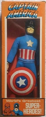ВИНТАЖНАЯ ЭКШН-ФИГУРКА MEGO CAPTAIN AMERICA 8 ДЮЙМОВ В ОРИГИНАЛЬНОЙ КОРОБКЕ 1972 ГОДА ОЧЕНЬ РЕДКАЯ! - Изображение 1 из 4