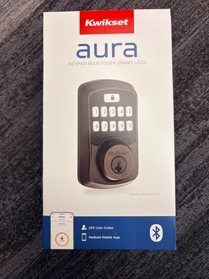 NEW Kwikset Aura Electronic Bluetooth Keypad Smart Lock Venetian Bronze SmartKey - Image 1 of 4