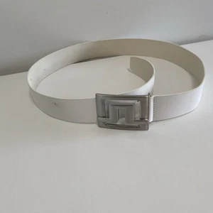 Cinturón de cuero para golf J.Lindeberg para hombre blanco talla 105 cm 38 hecho en Italia hebilla con logotipo - Imagen 1 de 9