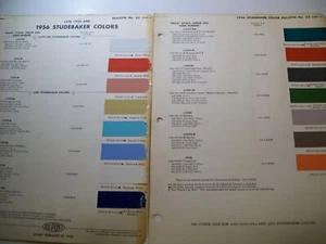 1956 Studebaker car auto DuPont Paint Chips set - Picture 1 of 1