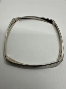 Tiffany & Co Frank Gehry 18k White Gold Square Torque Bangle RARE! - Picture 1 of 8