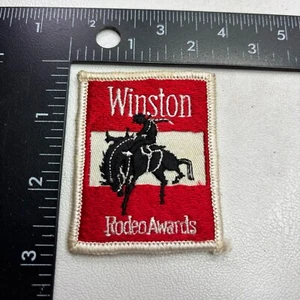 Vtg Cigarette Sponsor WINSTON RODEO AWARDS Patch (Cowboy ~ Bronco) 52ac - Picture 1 of 2