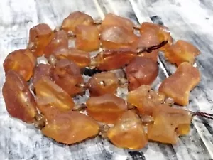 Genuine Unpolished Amber Nuggets, 14-21 x 9-13 x 5-8 mm, Approx 24 pce. - Bild 1 von 4