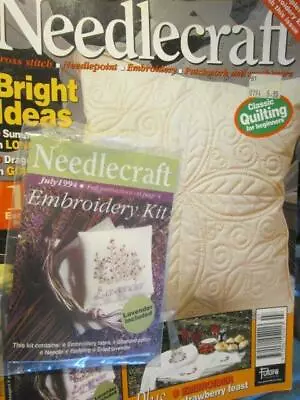 Needlecraft UK July 1994 Magazine #37 & Kit-Dragonfly/17th Century Lady Blackwor • 17.02€