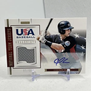 2012 Panini USA Baseball National Team Jersey Signatures /99 Colton Plaia Auto - Imagen 1 de 6