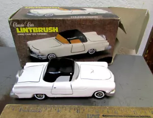Cepillo de pelusa vintage década de 1950 para coche clásico cerámica hecha a mano Thunderbird nuevo en caja - Imagen 1 de 5
