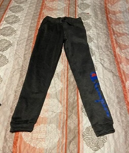 Champion Boys Active Pants Medium Grey Jogger Elastic Waist Drawstring Pockets - Picture 1 of 4