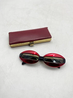 * SILHOUETTE SONNENBRILLE BRILLE BRILLENESTELL ROT SCHWARZ 70ER 80ER SAMMLER - Bild 1 von 4