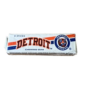 Vintage Detroit Tigers Baseball Chewing Gum 5-Sticks Official MLB Collectible