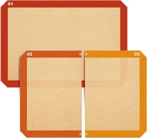 3 Pcs Silicone Baking Mat for Baking Sheet, Reusable baking supplies, Non-stick - Picture 1 of 2