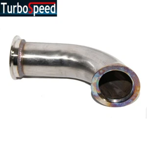 2.5" V-BAND STAINLESS 90 DEGREE DIY ELBOW TUBE EXHAUST TURBO FLANGE - Picture 1 of 6