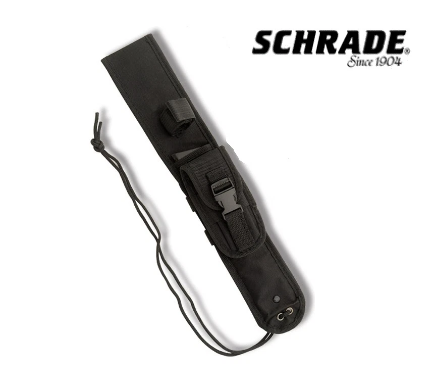 Schrade 刀皮带鞘固定刀片极端生存黑色弹道尼龙 — 第 1/3 张图片