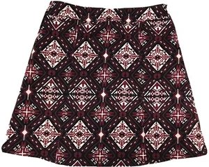 Falda DIVIDIDA por encima de la rodilla línea A cremallera completa talla 2 mezcla de algodón multicolor. - Imagen 1 de 4