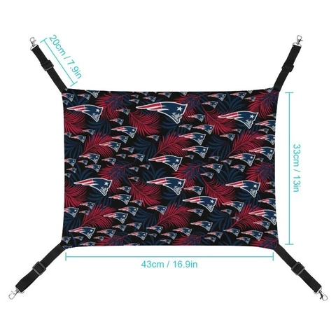 New England Patriots Portable Travel Pet Hammock Cat Hanging Bed Hammock Mat Cover