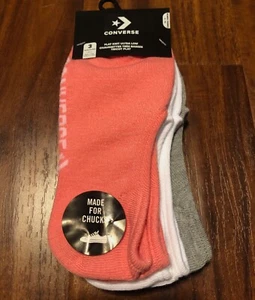 Converse Women Sock Ultra Low Wick Moisture 3-Pair Muticolor FLAT KNIT 4-10 New - Picture 1 of 2