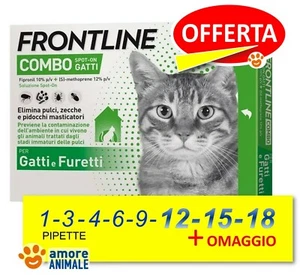 Frontline Combo Gatto 1 / 3 / 4 / 6 / 9 / 12 / 15 / 18 pipette Antiparassitario - Foto 1 di 10
