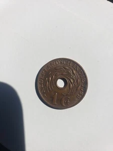 1942 NETHERLANDS INDIE INDONESIA 1 CENT COIN - Bild 1 von 2