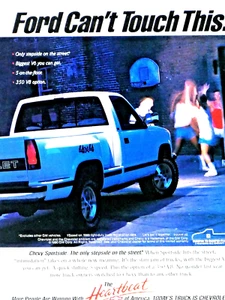 1990 Chevrolet Chevy 4 X 4 Stepside Pickup Vintage Original Print Ad 8.5 x 11" - Picture 1 of 7