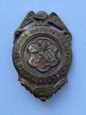 Antique Special Deputy Sheriff Nassau County N.Y. Badge Rare Obsolete