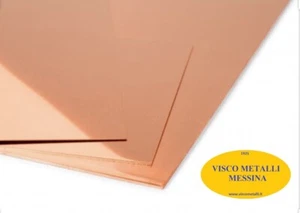Lastra Lamiera Lamina Rame 99,5 naturale mm 0,8x100x1000 casa hobby decoupage  - Imagen 1 de 1